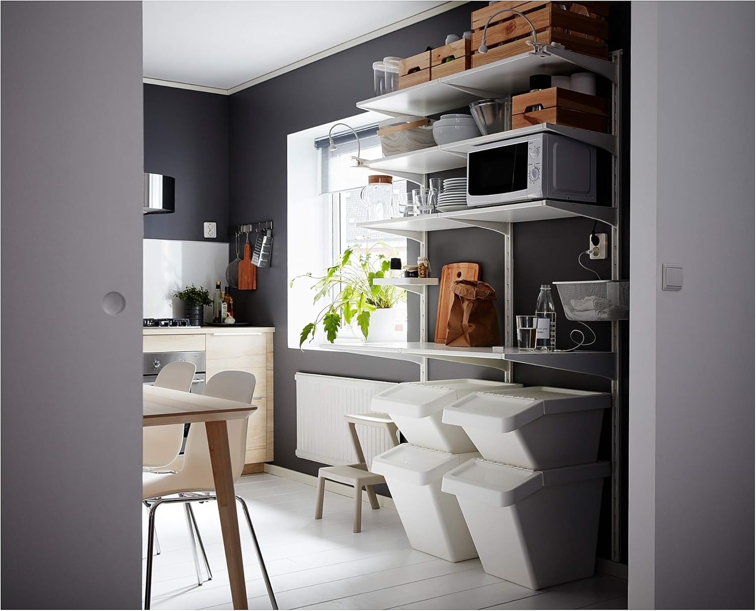 Amazon Ikea イケア Sortera 分別ゴミ箱 ふた付 ホワイト フタ付きゴミ箱 オンライン通販