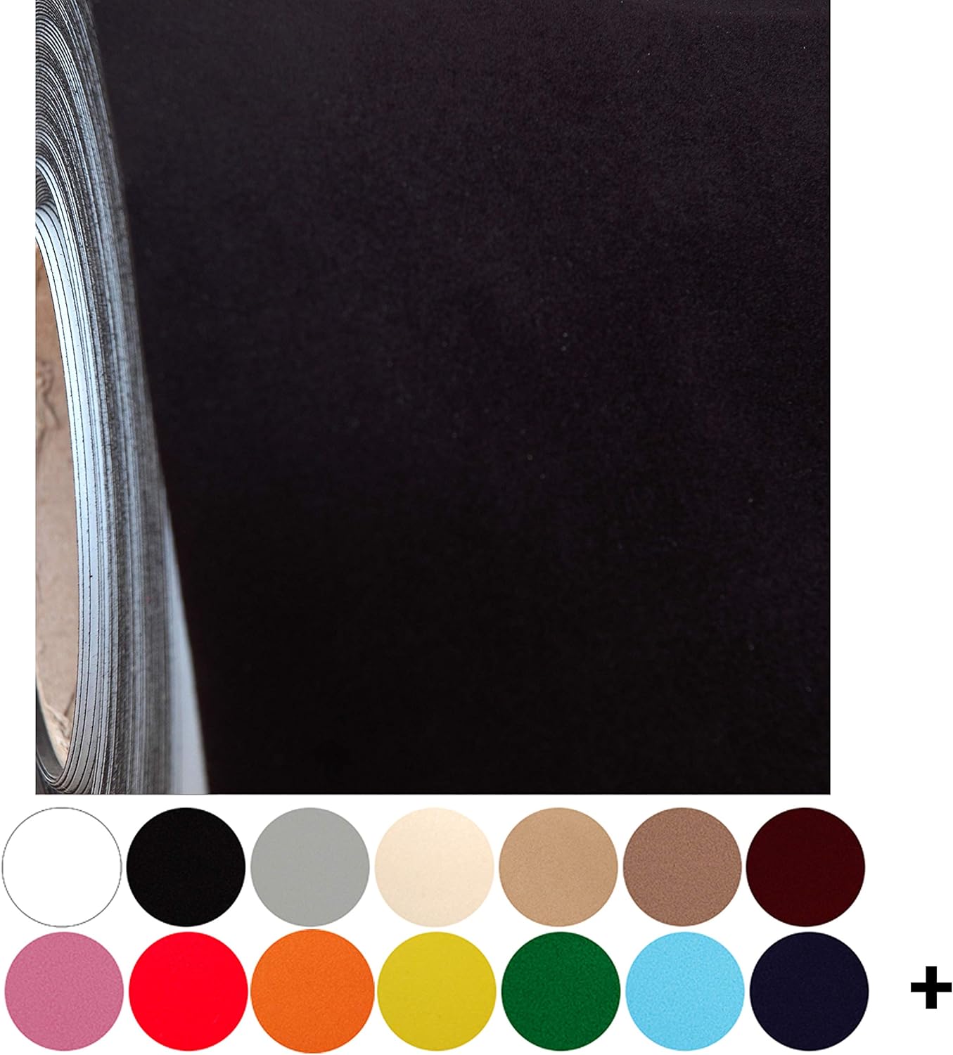 Flock Black Heat Transfer Vinyl Film HTV Two (2) 15"x 20