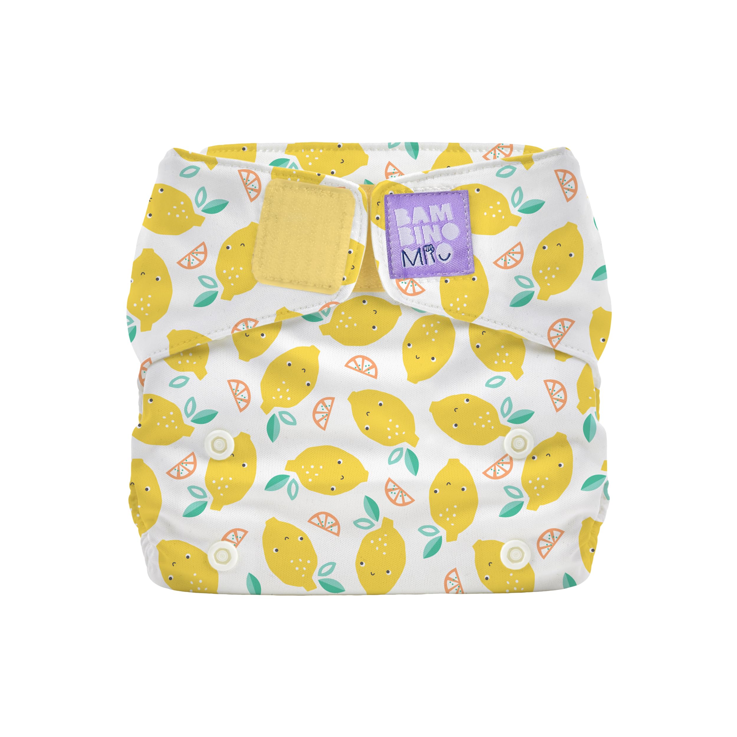 Bambino Mio, Miosolo Classic All-in-One Reusable Nappy, Eco Chemical Free Nappy (Lemon Drop, One Size)