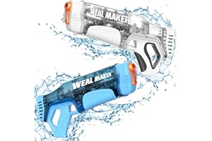 YTKIH 2P Self-Filling Function Electric Water Gun IP67 Waterproof, Automatic Pulse Quickly Shooting Squirt Guns, Watergun Blaster for Pool/Beach Toys