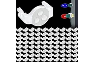 AXCOIX 2025 Upgraded Magnetic Christmas Light Clips,100 Pack Extra Strong Magnetic Clips Hooks for C9 C7 Christmas Lights, Magnet Christmas Light Clips for Metal Roof Gutters Outside Patio Holiday Lighting