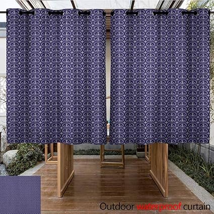 Amazon Com Andytours Outdoor Window Curtains Navy Blue