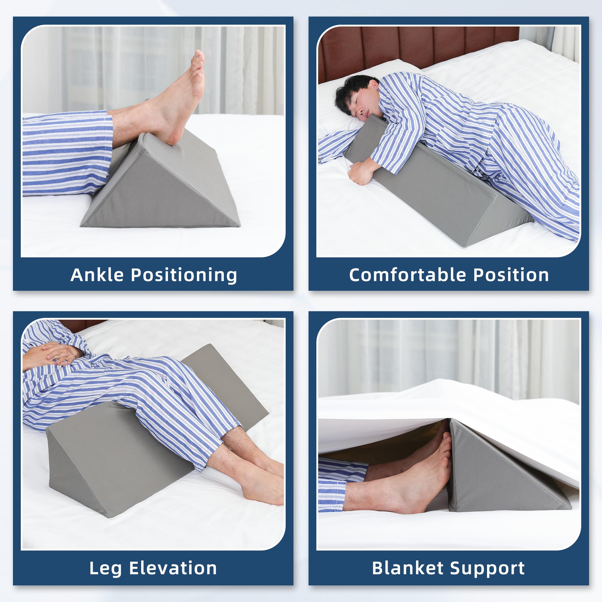 Fanwer Wedge Pillow for Side Sleeping, 34