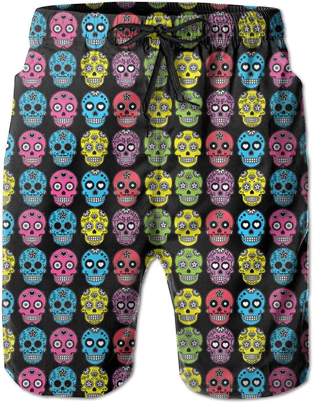 WITHY Men's Hide Cute Cat Lightweight Quick Dry Swim Trunks