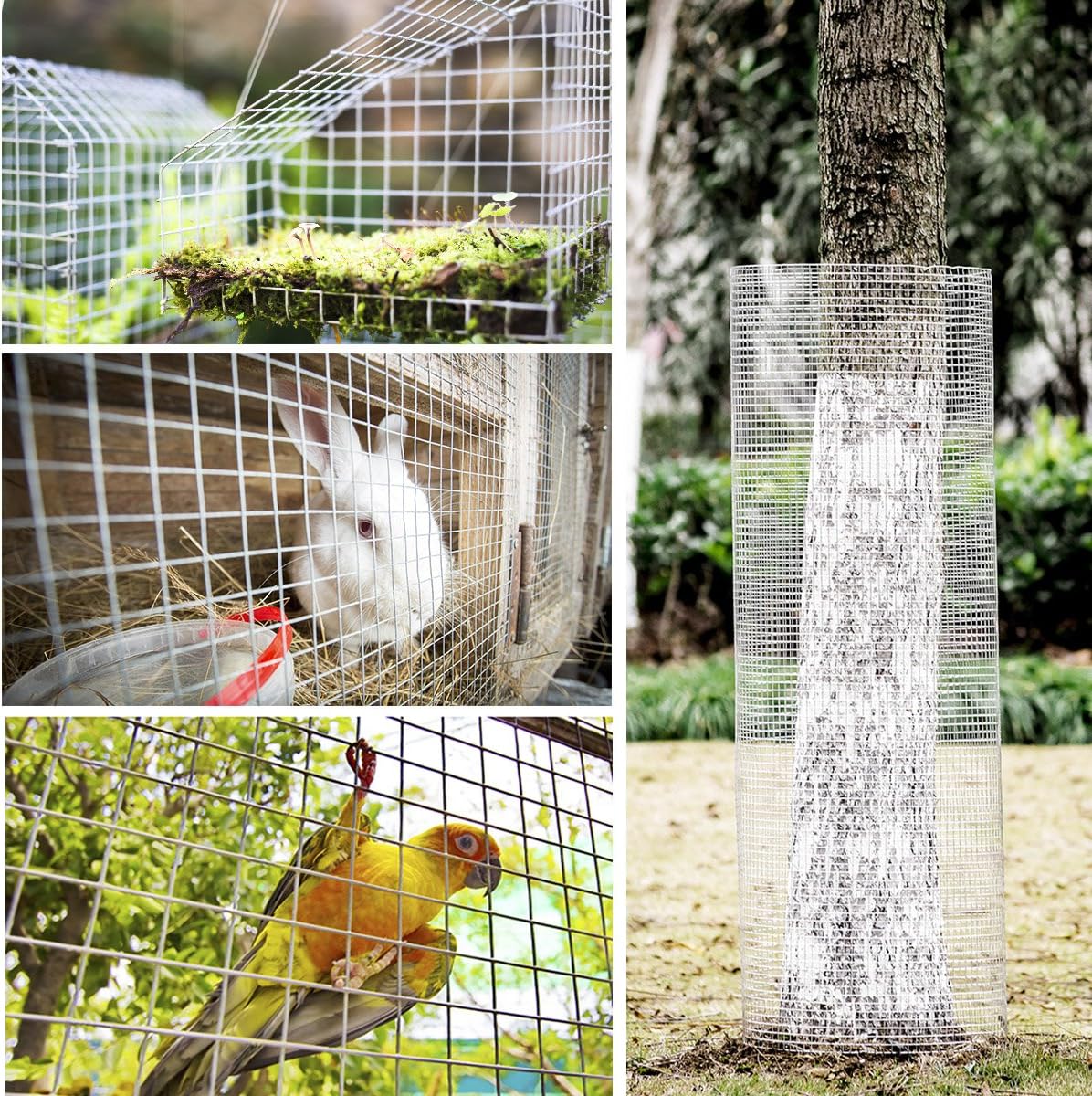 Goplus 48'' x 50' Hardware Cloth, 1/2 inch Welded Cage Wire Galvanized Hardware Cloth Metal Mesh Chicken Netting Rabbit Fence Wire Window - - 
