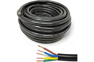ALL STAR TRUCK PARTS 5 Way Trailer Wire Heavy Duty 14 AWG/Gauge CCA 5 Conductor Wire RV Trailer Tow Campers Cable Cord Insulated Stranded Copper Clad Aluminum Conductor Flexible Color-Coded DOT SAE Approved (50 FT ROLL)