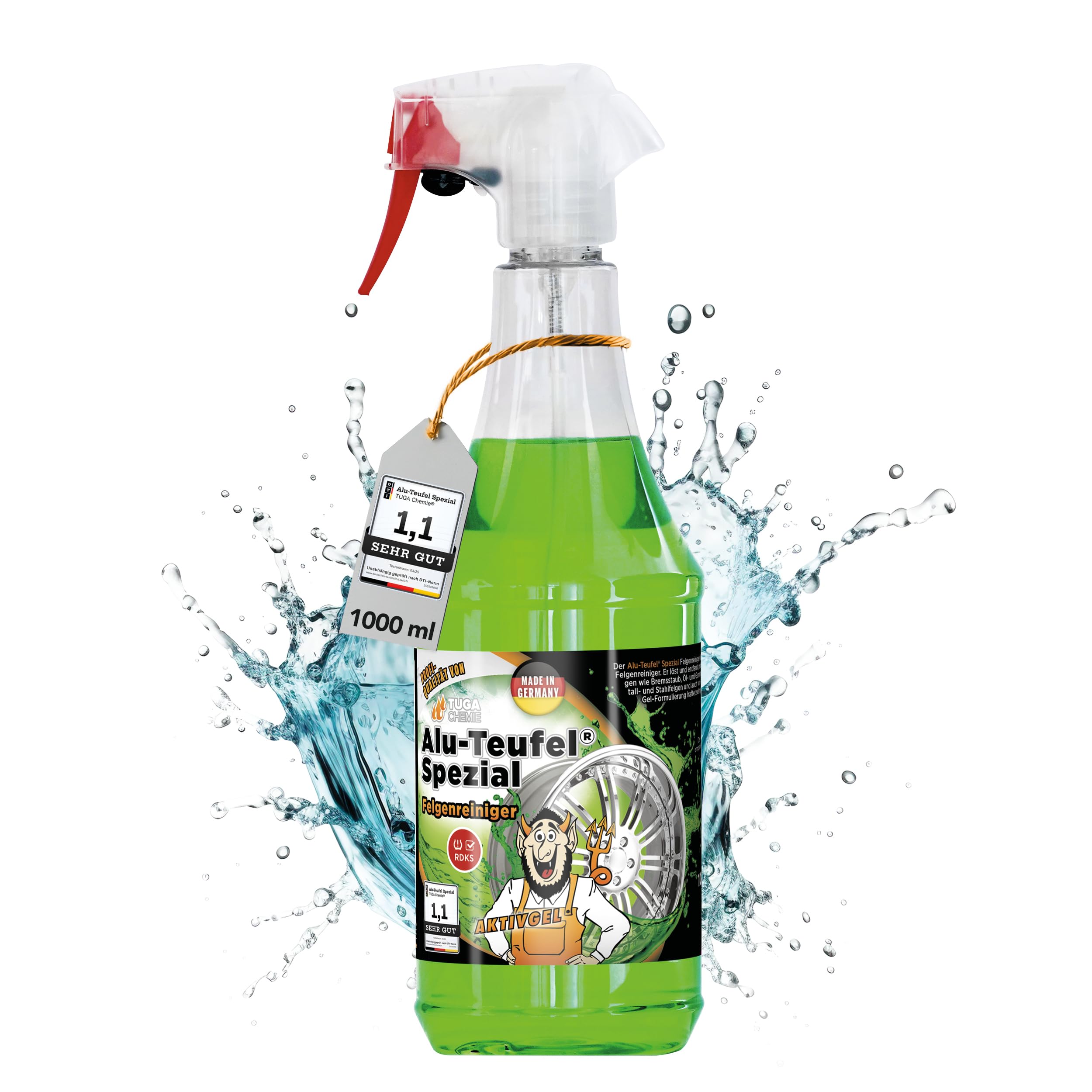TUGA Chemie Alu-Teufel Special Wheel Rim Cleaner, pack of 1, 1000 ml Spray Bottle