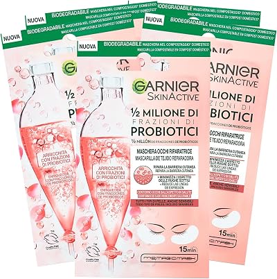 Garnier SkinActive Repairing Eye Mask 1/2 Million Probiotics 5 Packs