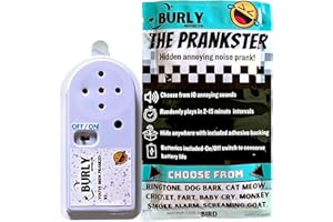 Hidden Noise Maker Gag Prank - 10 Different Sounds - Ringtone, Dog, Cat, Cricket, Fart, Baby Cry, Smoke Alarm, Monkey, Scream