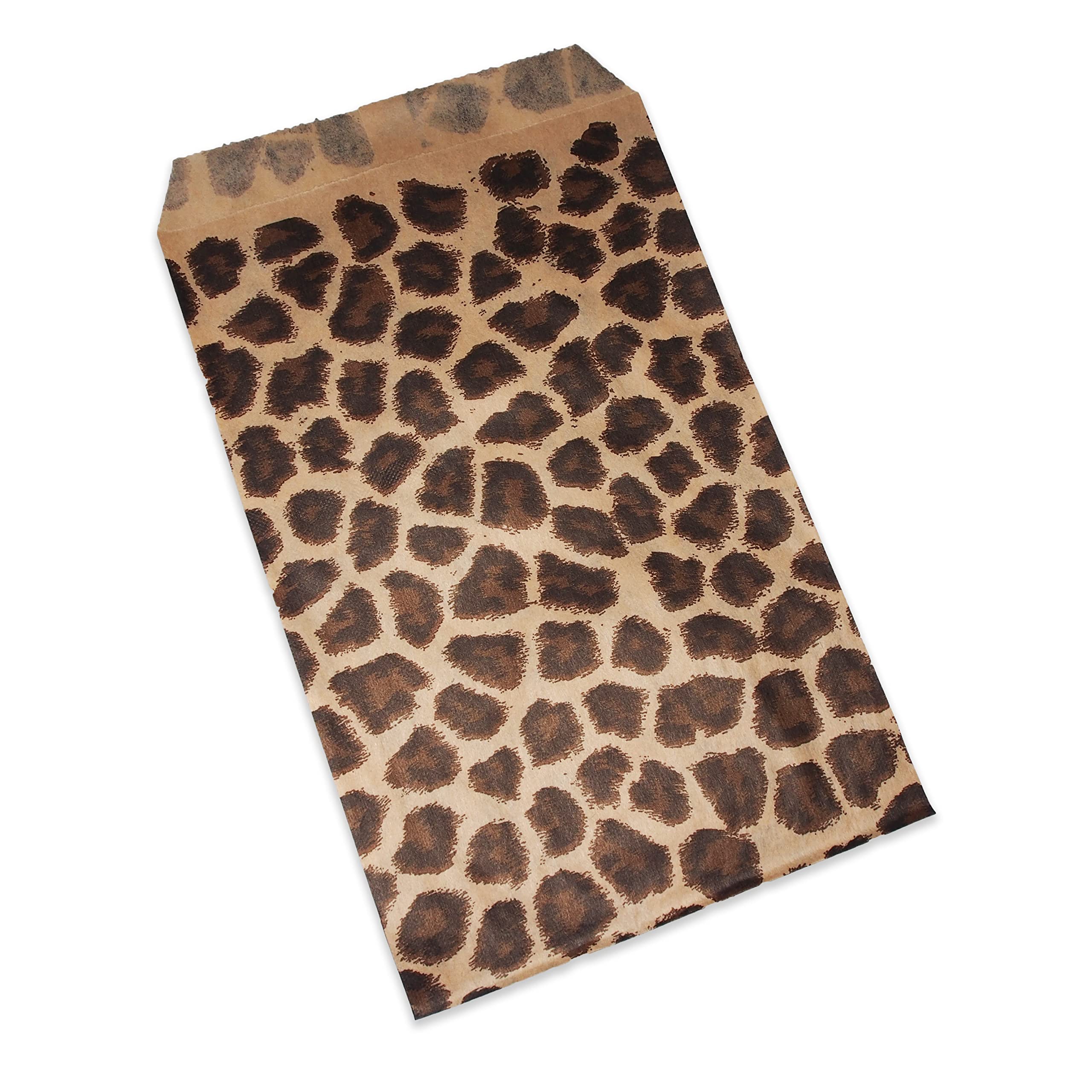 888 Display - 200 pcs of 4" x 6" Leopard Tone Paper Gift Bags Shopping Sales Tote Bags