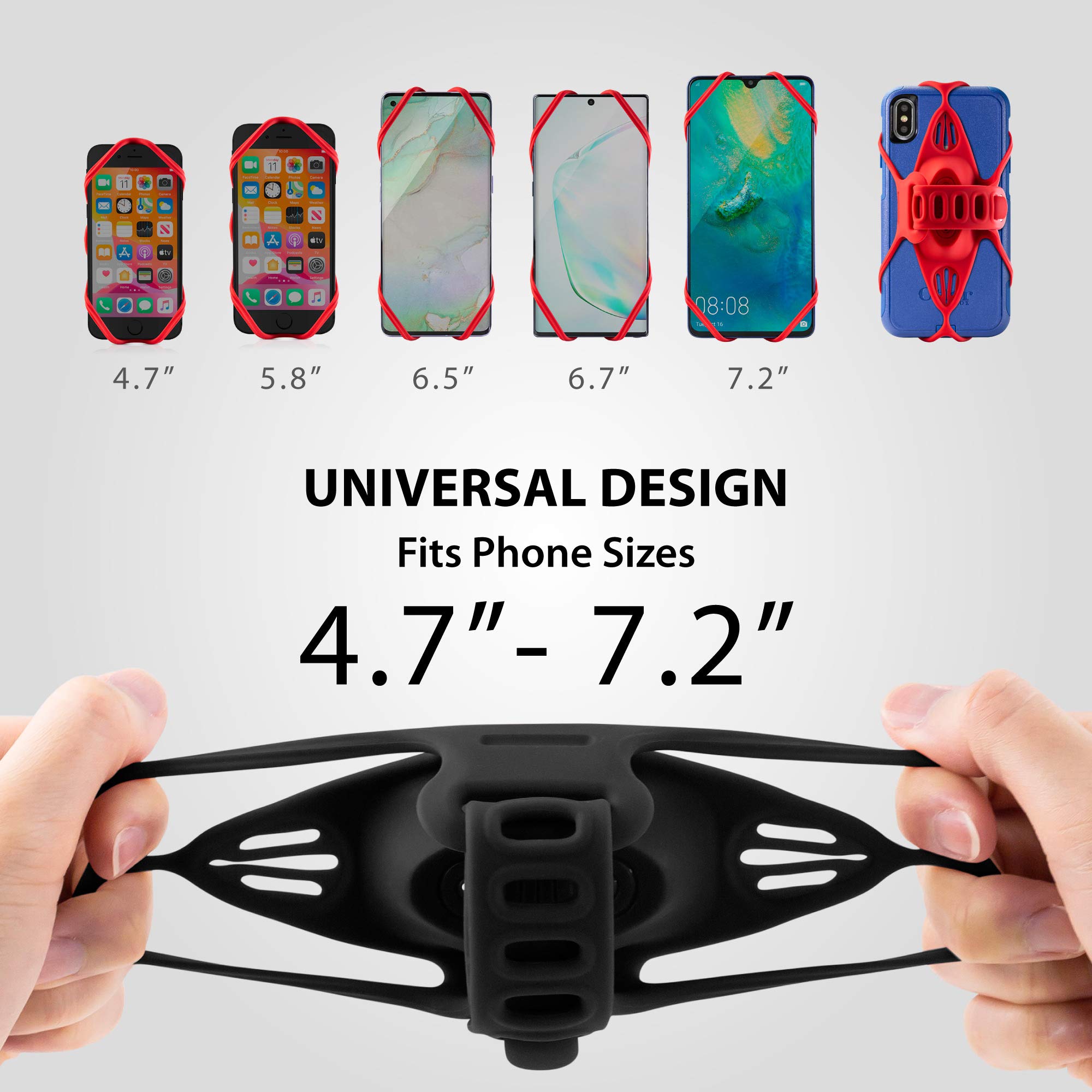 BONE】 Bike Tie Pro 4 Bike Phone Mount Bicycle Phone Holder for Stem Mounting 4.7