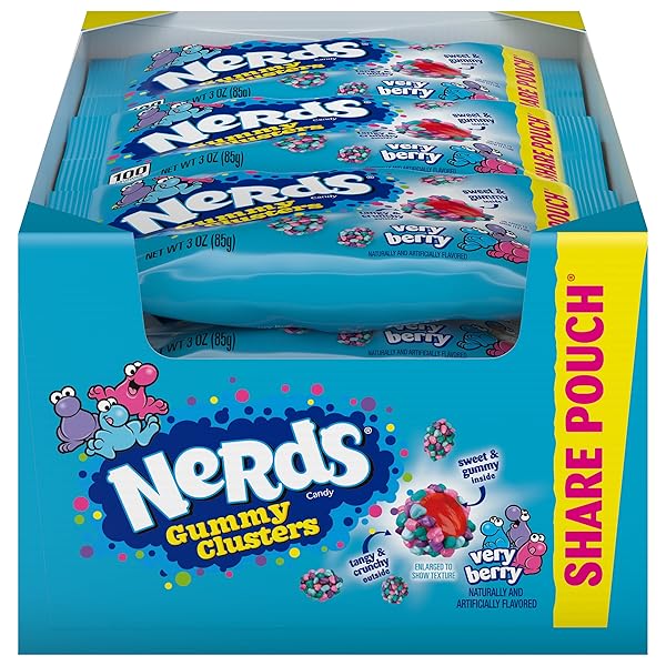 NERDS GUMMY CLUSTERS CANDY, VERY BERRY, CRUNCHY AND...