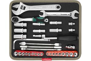 M-ROMLOO Magnetic Tool Mat Set, Mechanic's Magnetic Tray, Screw Mat & Garage Accessory （Large）