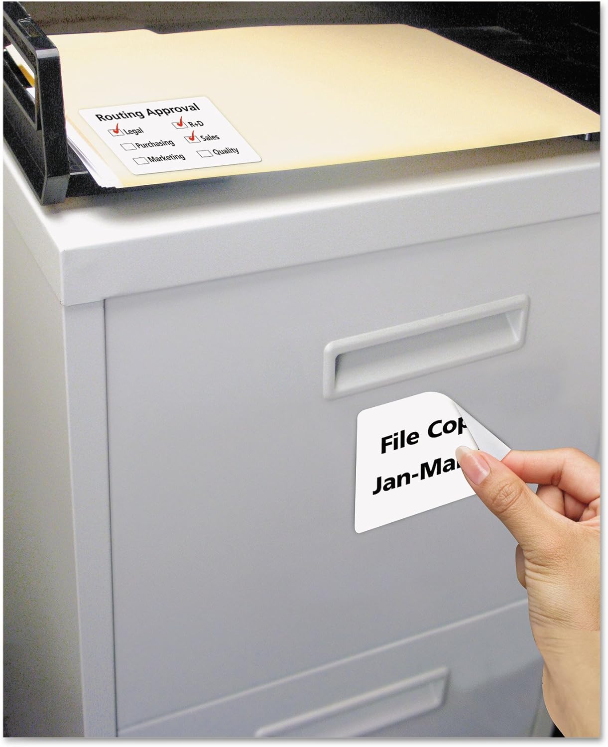 Avery Removable 3-1/3 x 4 Inch White ID Labels 150 Pack (6464) : Removable Labels : Office Products