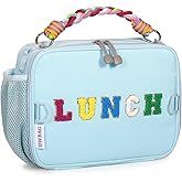 DWBAG Lunch Bag Kids,Insulated Lunch Bag for Boys with Shoulder Strap,Easy Holds Lunch Box,Snacks and Water Bottle Together,Keep Foods Fresh in School or Picnic (Blue)