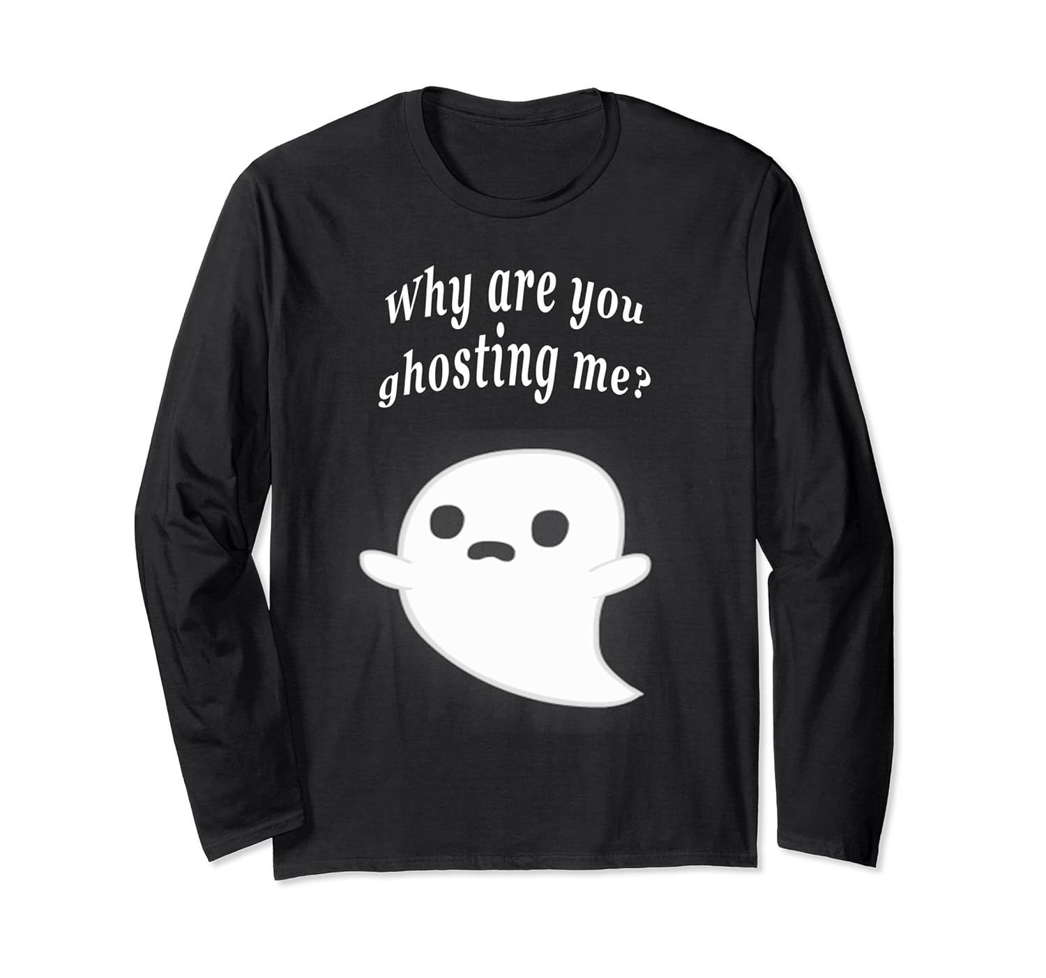 Lonely Ghost Long-Sleeve - Halloween Spooky Funny Cute-ANZ