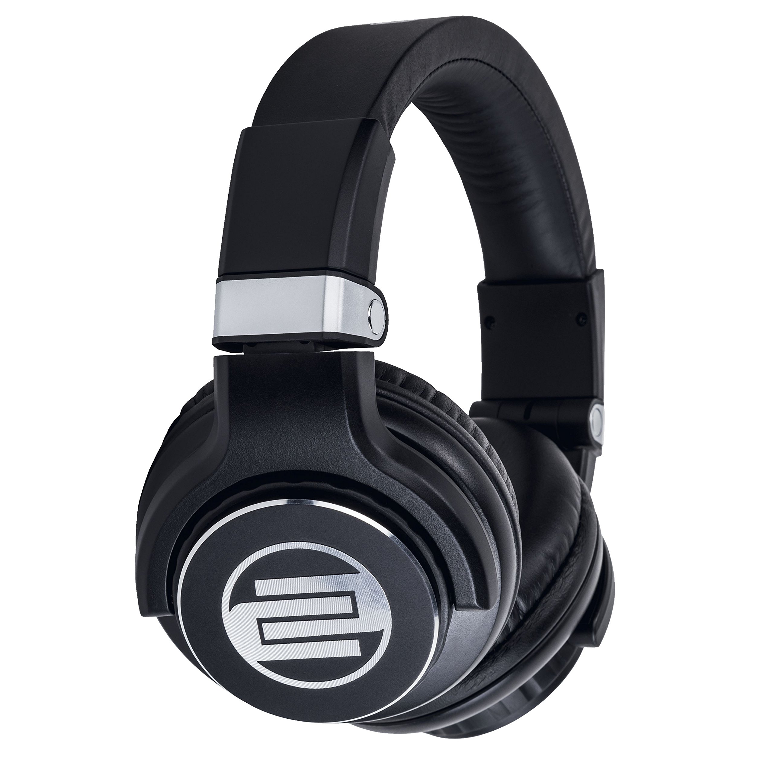 Reloop RHP-15 over-ear DJ headphones club-ready sound with 50mm bass driver and closed back for sound isolation,Black