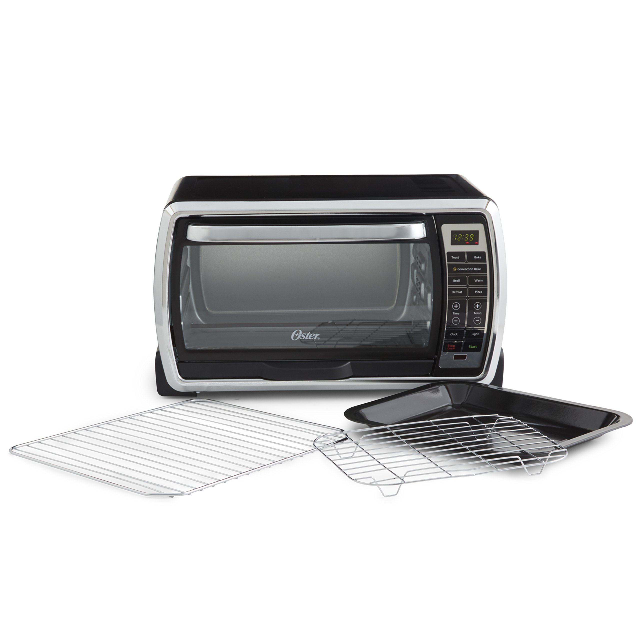 Oster Large Digital Countertop Convection Toaster Oven, 6 Slice, Black