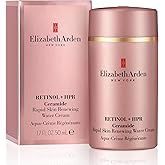 Elizabeth Arden Retinol + HPR Ceramide Rapid Skin Renewing Water Cream Face Moisturizer, Anti-Aging Wrinkle Treatment, Niacinamide, Hyaluronic Acid, Ceramides & Peptides, 1.7 fl oz