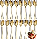 Gold Spoons,Soup Spoons,Set of 16 Top Food Grade