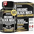 Organic Black Maca for Men DHE 3000mg (Industry Strongest) with Bioperine per Capsule - Organic Gelatinized Maca for Women an