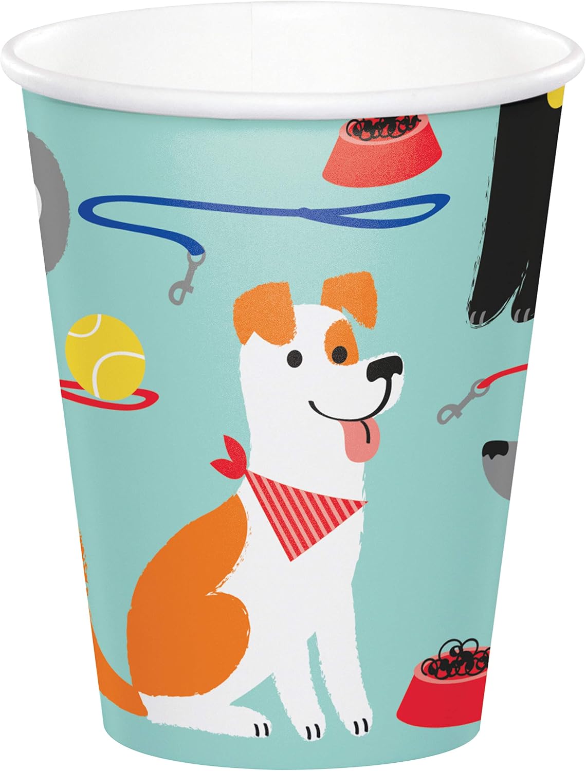 Creative Converting Cute Dogs Paper Cups - 8 Pcs, Multicolor, 8 Count (Pack of 1)