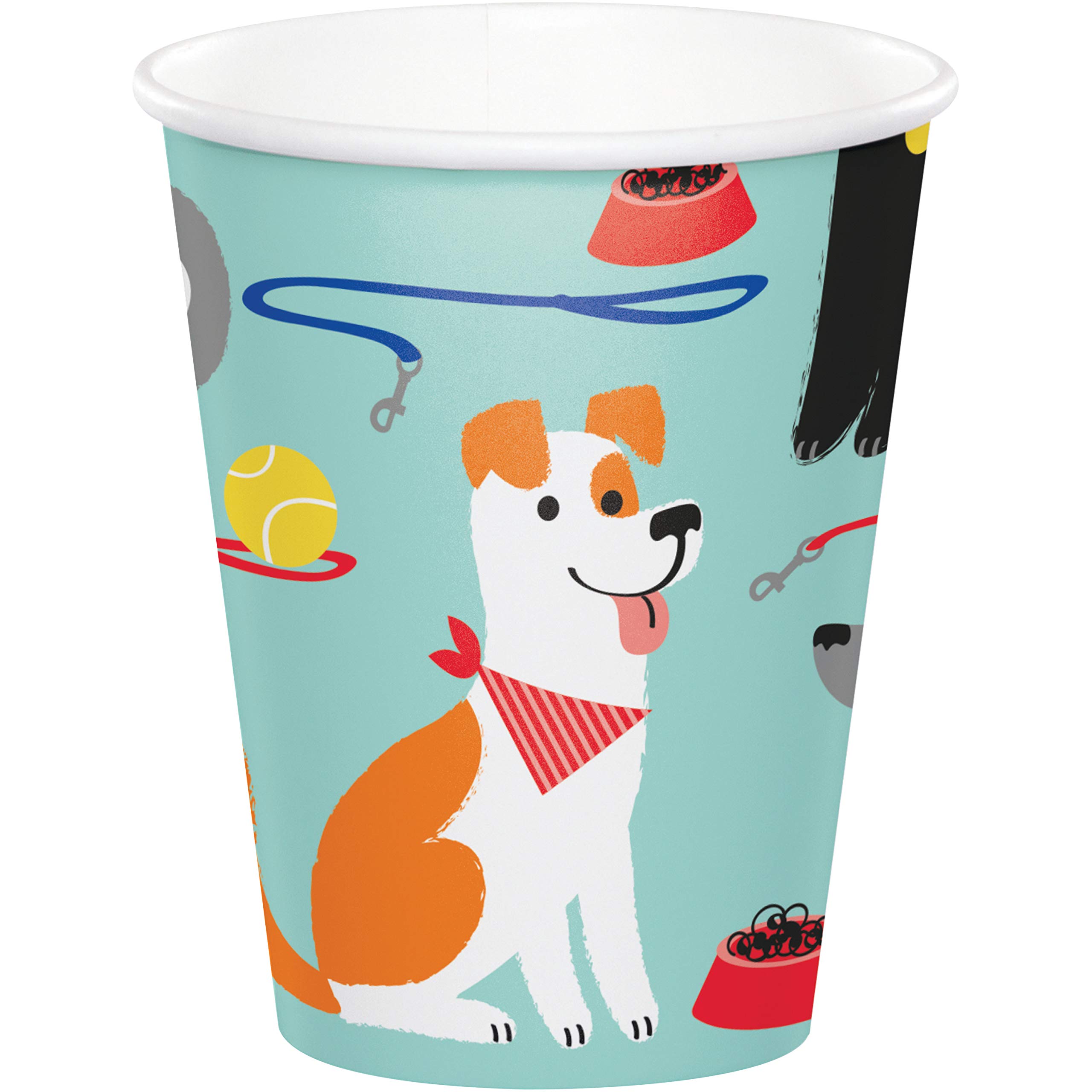 Creative Converting Cute Dogs Paper Cups - 8 Pcs, Multicolor