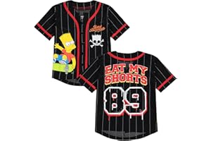 THE SIMPSONS Boys Bart Simpson Baseball Jersey T-Shirt - Little and Big Boys Sizes 4-20