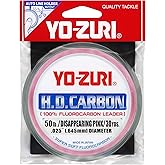 Yo-Zuri 30-Yard HD Fluorocarbon Leader Line, Pink, 50-Pound