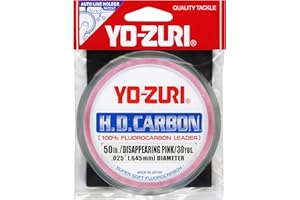 Yo-Zuri 30-Yard HD Fluorocarbon Leader Line, Pink, 50-Pound