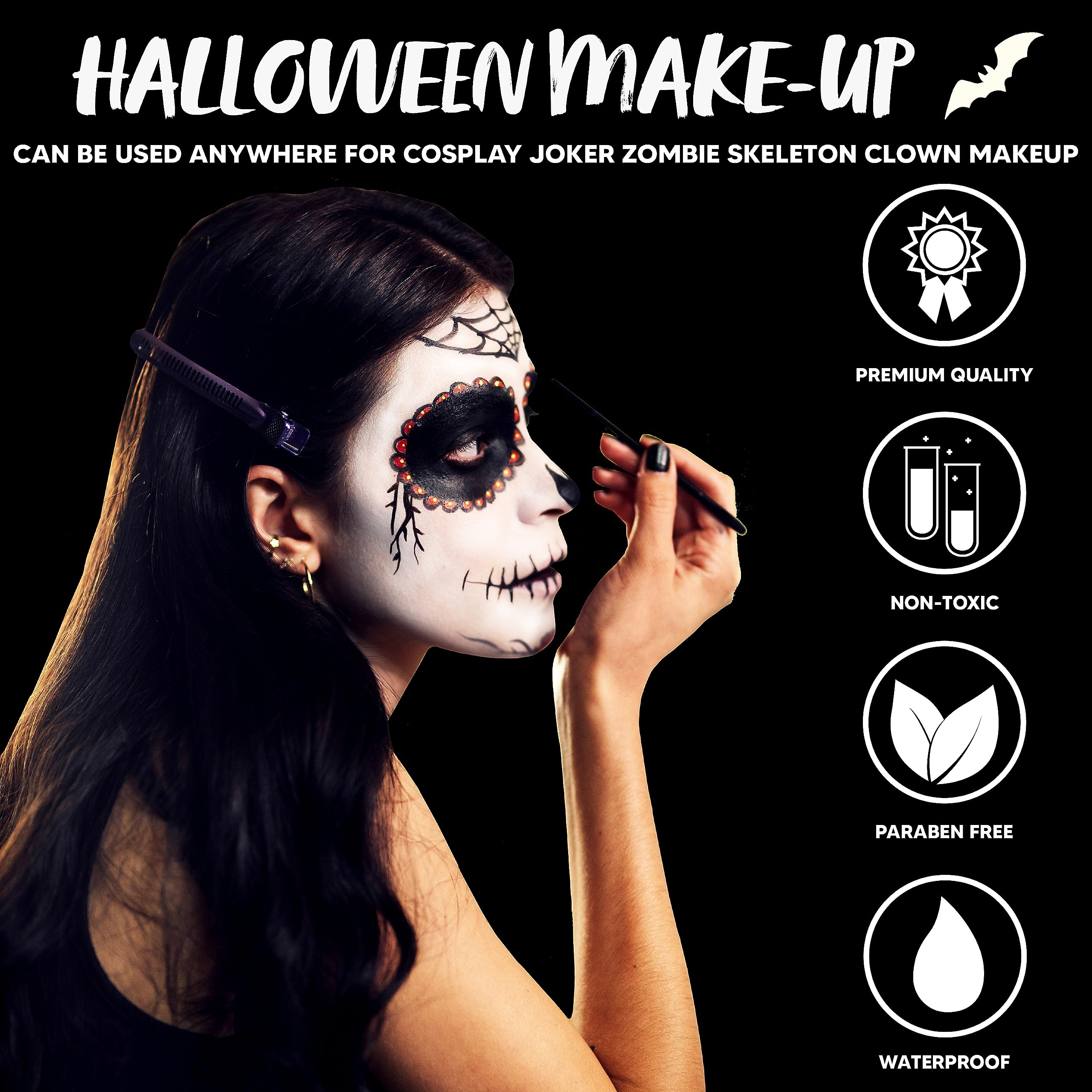 JOYIN Halloween Makeup Set Ultimate Family Party Pack All-in-one Easy On Set for Halloween Fake Blood Costume Party Supplies, Zombie Cosplay, Face Paint & Body Paint, Party Favors