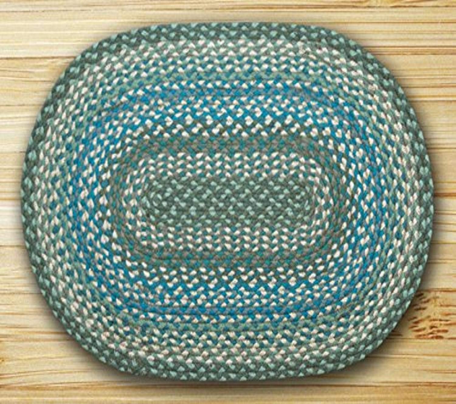 Earth Rugs Rug, 20 x 30", Sage/Ivory/Settlers Blue Kitchen