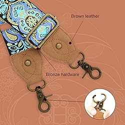 chushui Bronze Hardware Purse Strap with Brown