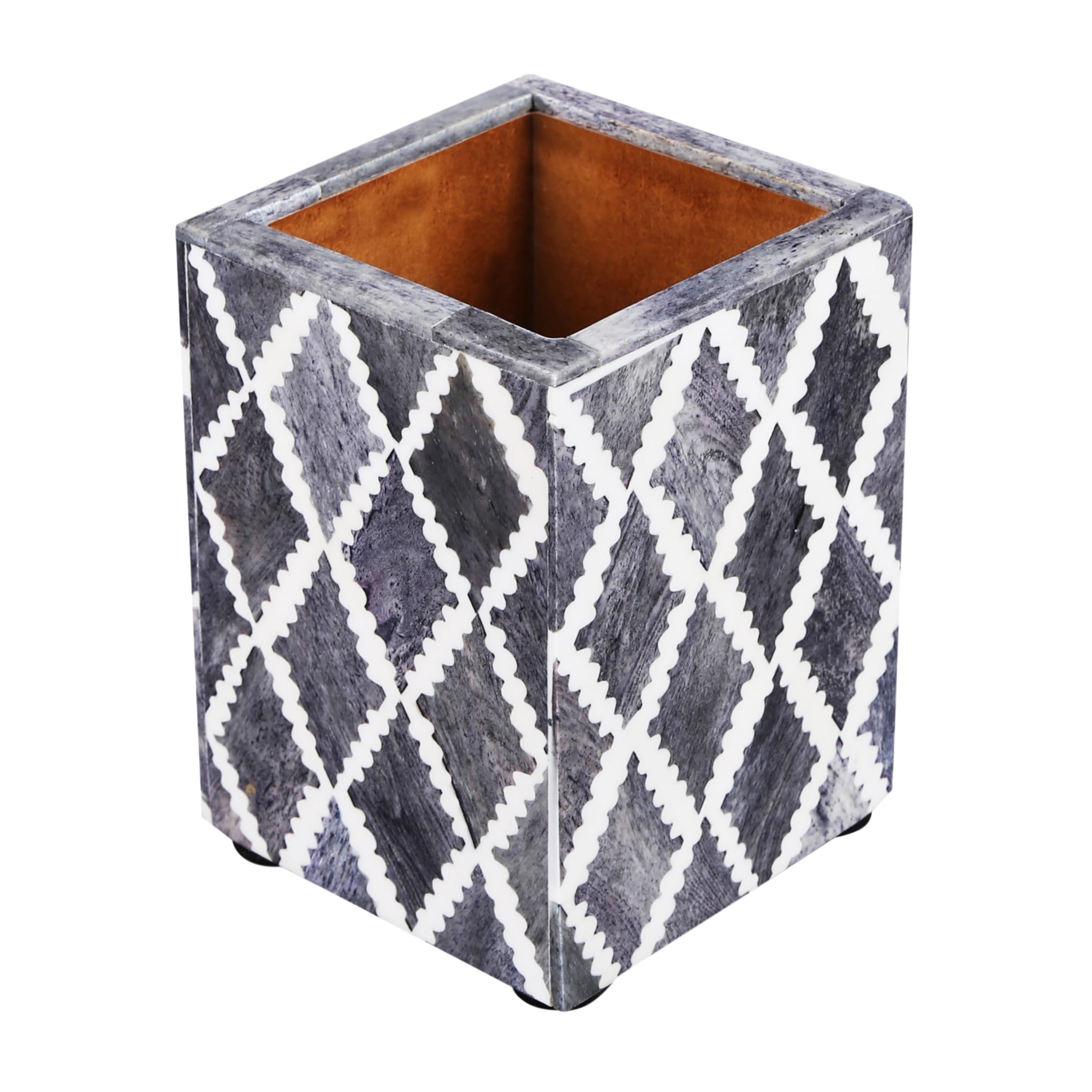 Handicrafts Home Pen Holders Organizers - Pencil Holders and Organizers for Desk - Diamond Slate White-Mothers Day Gifts — image 1