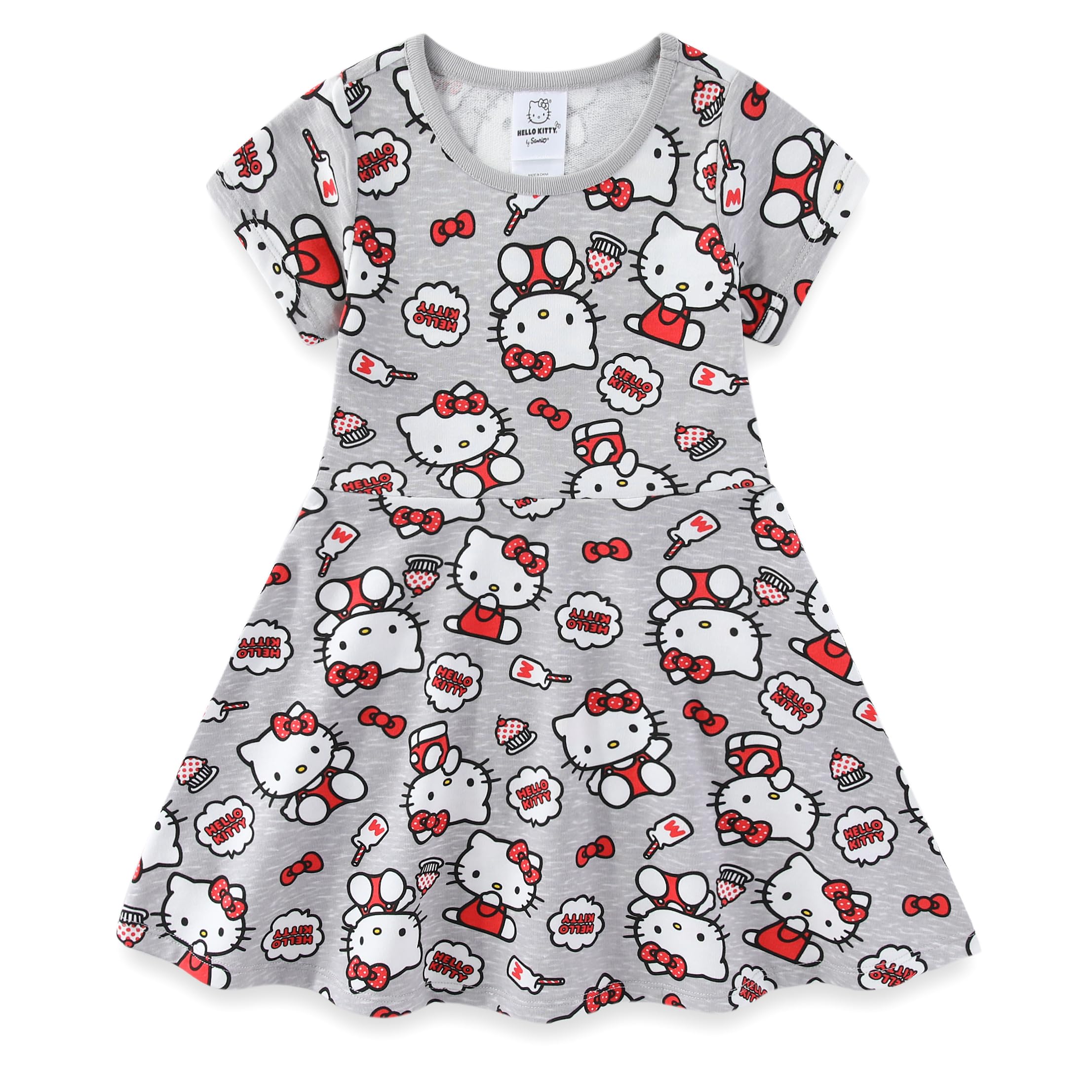 Photo 1 of Hello Kitty Sanrio Girls French Terry Skater Dress for Toddler and Big Kids