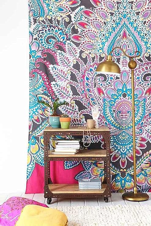 Amazon Com Paisley Wall Tapestry Floral Wall Decor Wall Hanging