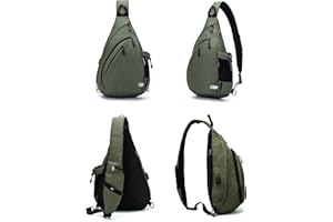 TurnWay Water-Proof Sling bag/Crossbody Backpack/Shoulder Bag with USB Charging Port for Travel, Hiking, Cycling, Camping