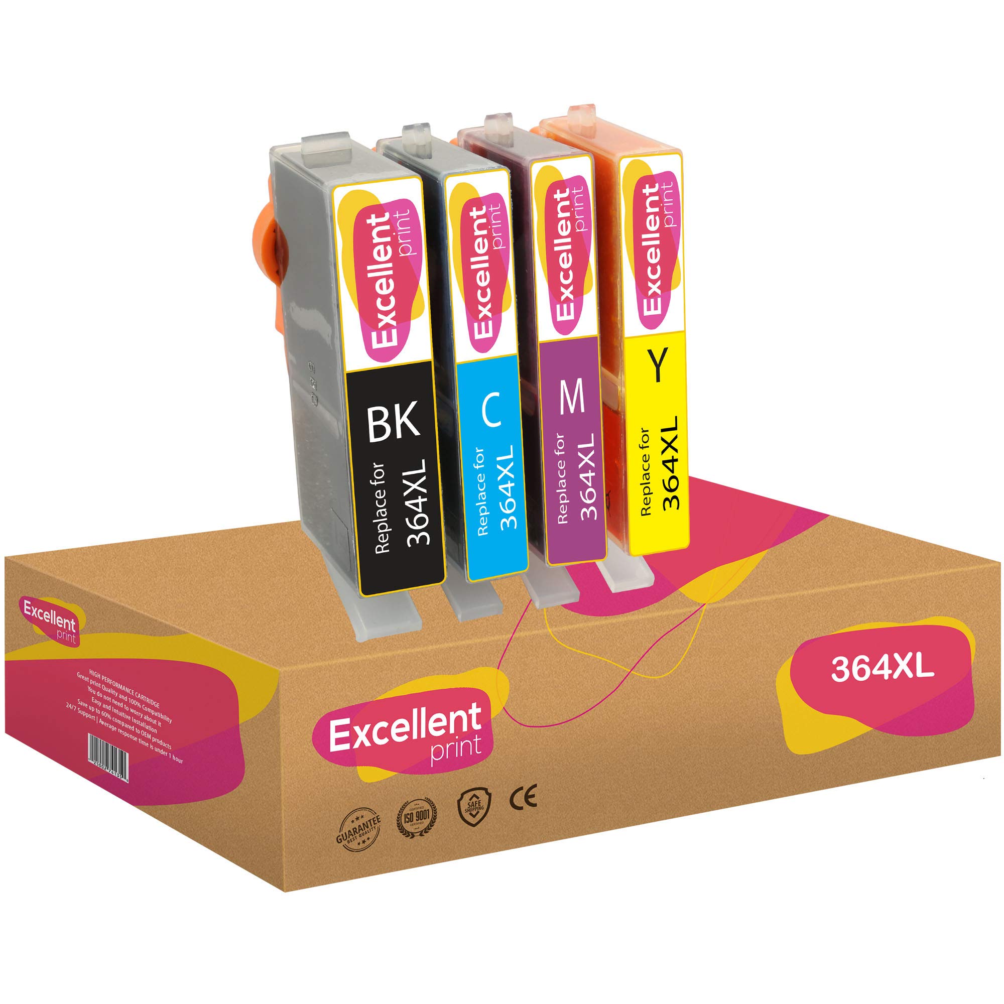 Excellent Print 364XL 364 XL Compatible Ink Cartridges for HP Photosmart 5515 6520 5524 3520