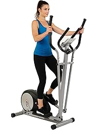 EFITMENT Magnetic Elliptical Machine Trainer w/LCD Monitor and Pulse Rate Grips - E006