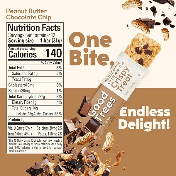 GOOD TREES RICE CRISPY TREATS GLUTEN-FREE SNACKS 12 COUNT