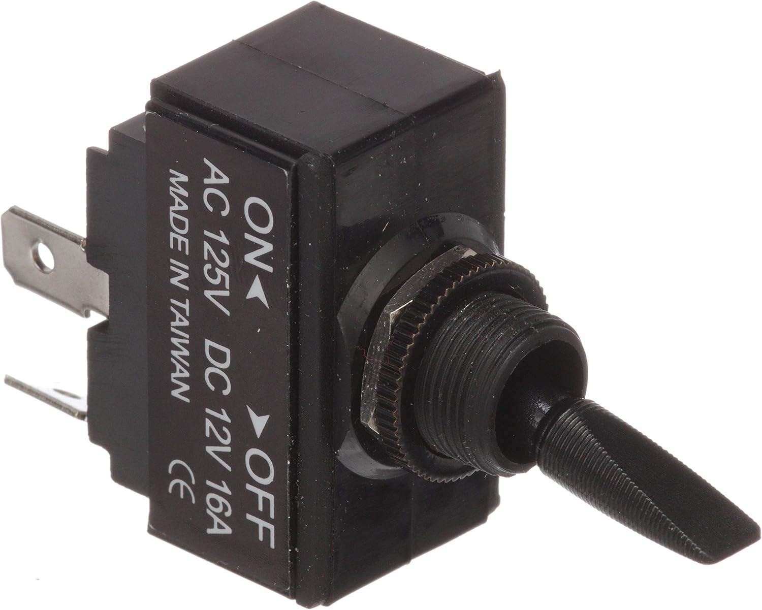 Seachoice 12001 2-Position On/Off Toggle Switch – 15 Amp at 12V DC – 2 Terminals, Black: Automotive