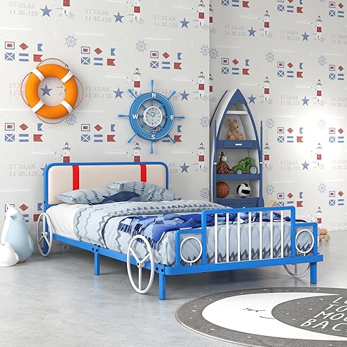 Costzon Twin Bed Frames for Kids, Metal Twin Bed Platform with