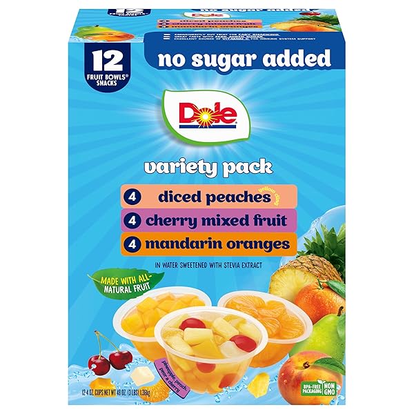 DOLE DICED PEACHES, MANDARIN ORANGES, AND CHERRY MIXED...