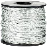 BEL AVENIR Nylon Satin Cord, 2mm 50 Yards Braided Lift Shade Cord | Silver Rope, Nylon Cord for Jewelry Making, Necklace Bracelet String Cord, Blind Shade, Trim and Shoelaces