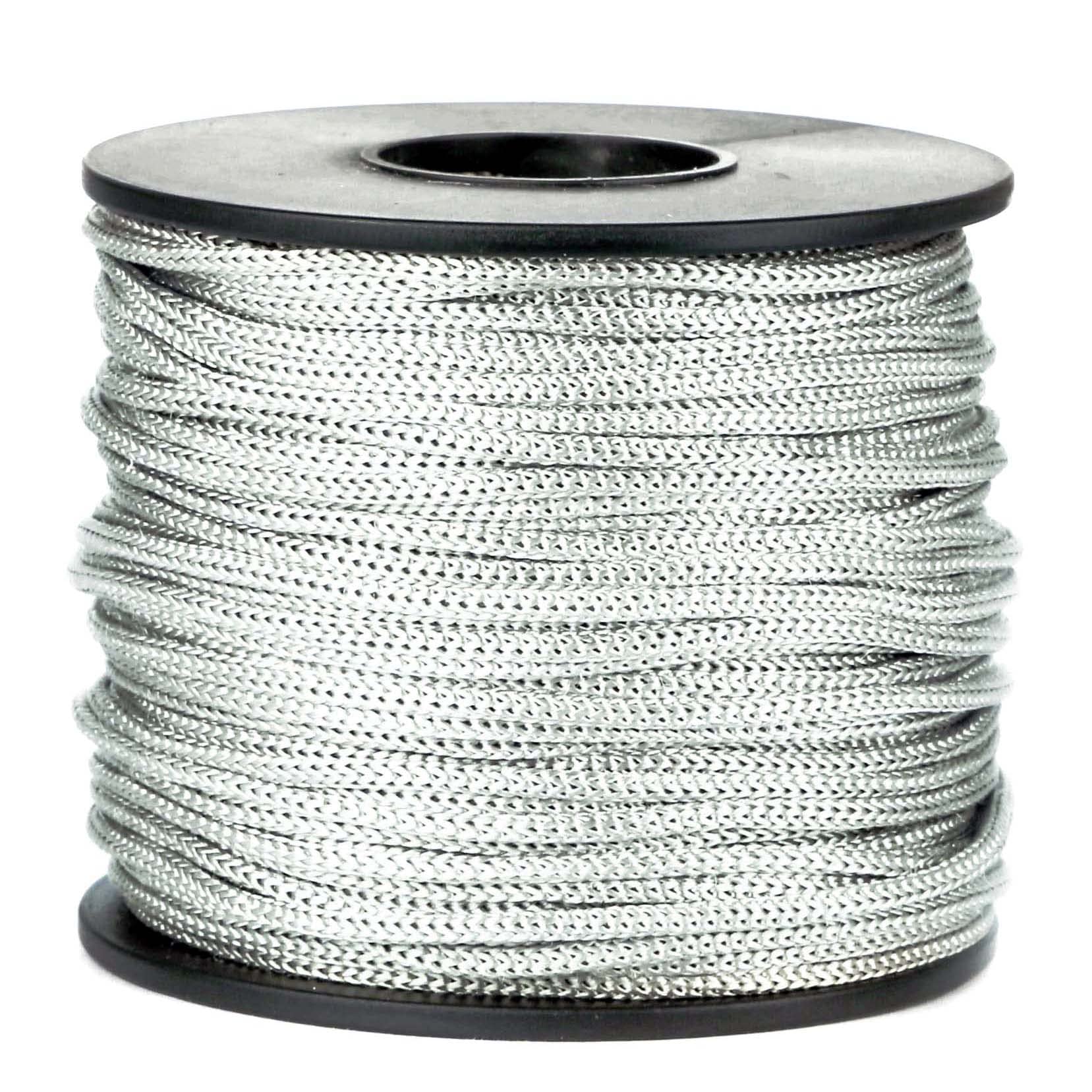 Photo 1 of BEL AVENIR Nylon Satin Cord, 2mm 50 Yards Braided Lift Shade Cord for Necklace Bracelet String Cord, Blind Shade, Trim and Shoelaces (Silver)