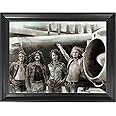 Led Zeppelin Classic Rock Band 3D Poster Wall Art Decor Framed Print | 14.5x18.5 | Lenticular Posters & Pictures | Memorabilia Gifts for Guys & Girls Bedroom | Jimmy Page, Robert Plant, John Bonham