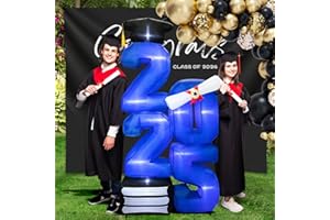 SEWRUNG 6.0 FT Inflatable Graduation Decorations Class of 2025 - Blow Up 2025 Light Up Marquee Numbers - Yard Sign for Congrats Graduation Party Decorations College High School Kindergarten Preschool