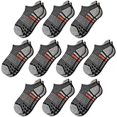 Comfoex 10 Pairs Boys Socks Ankle Athletic Socks For Big Little Kids Cotton Half Cushioned Socks