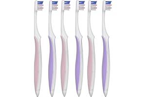 Hippie Hype Gum Care Extra Soft Toothbrush for Sensitive Teeth and Gums, Compact Small Head - 6 Pack