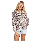 Volcom Women's Regular Enemy Stone Hooded Zip Front Windbreaker Jacket (Regular & Plus Size)